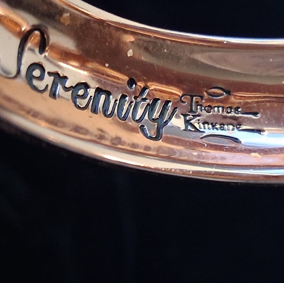 Thomas Kinkade "Serenity" Engraved Copper Wellness Bracelet - Picture 6 of 9